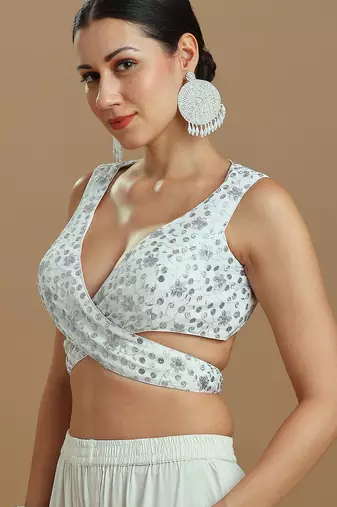 Embellished fancy designer georgette blouse