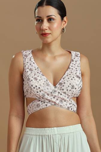 Embellished fancy designer georgette blouse