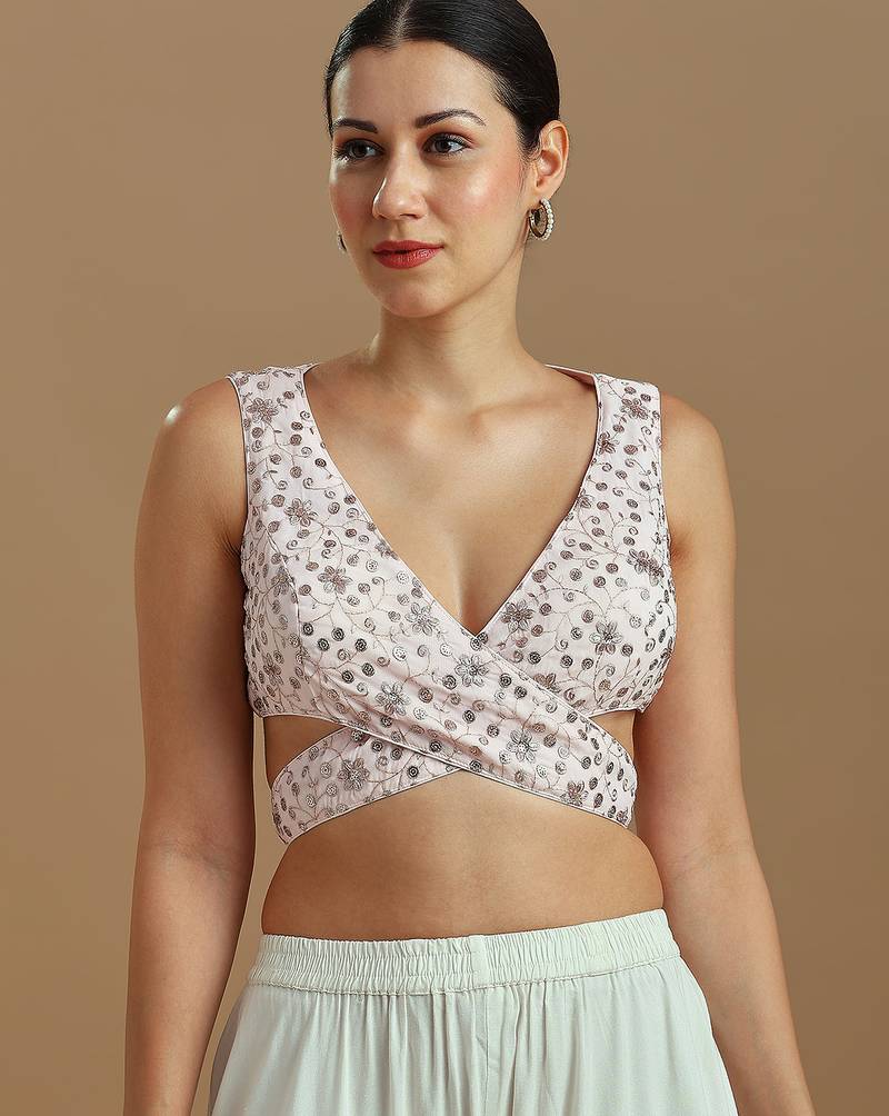Embellished fancy designer georgette blouse