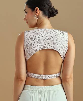 Embellished fancy designer georgette blouse 2
