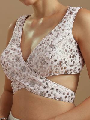 Embellished fancy designer georgette blouse 3