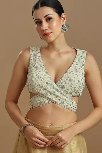 Embellished fancy designer georgette blouse