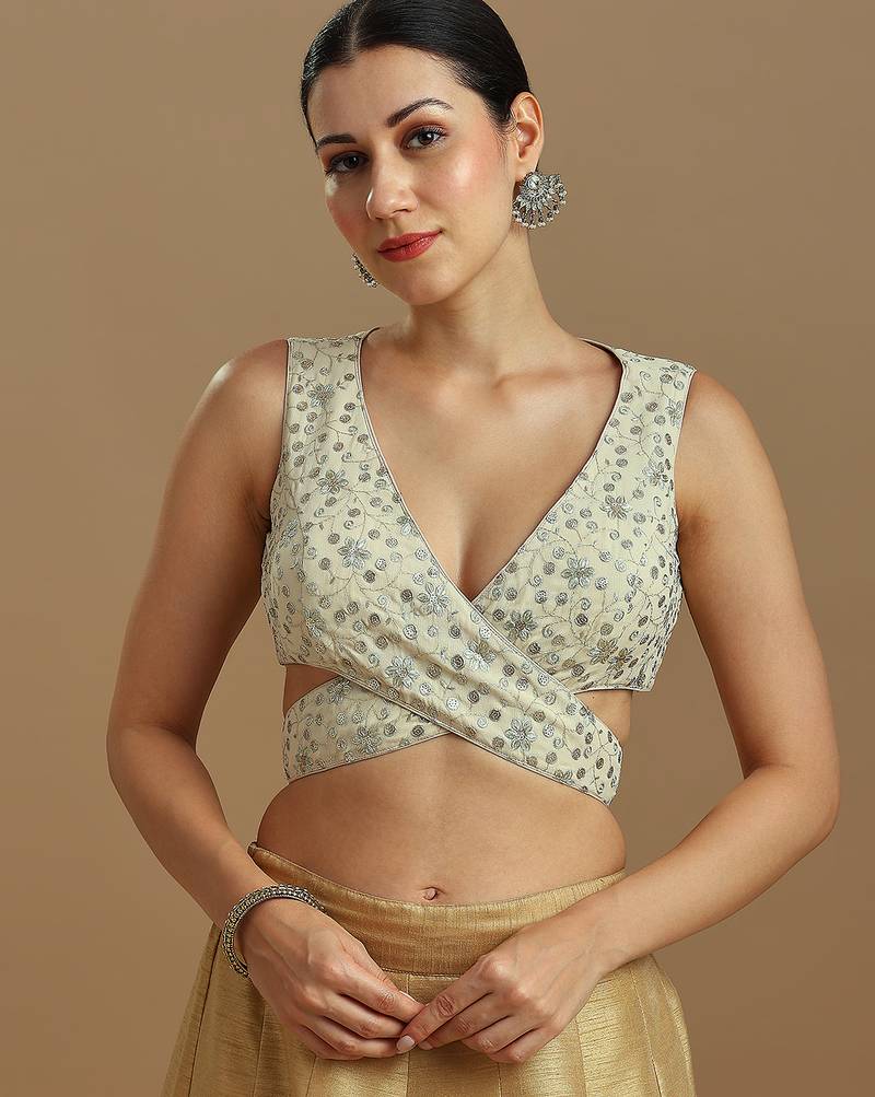 Embellished fancy designer georgette blouse
