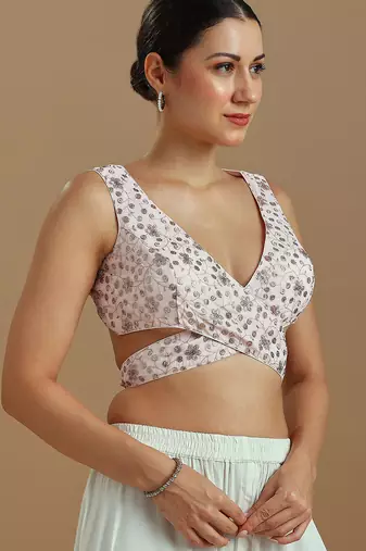 Embellished fancy designer georgette blouse