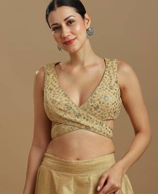 Embellished fancy designer georgette blouse 1