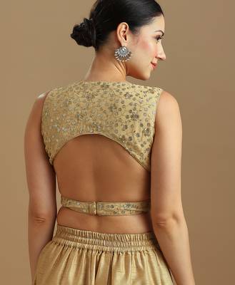 Embellished fancy designer georgette blouse 2