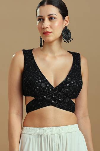 Embellished fancy designer georgette blouse