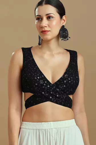 Embellished fancy designer georgette blouse