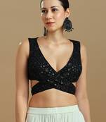 Embellished fancy designer georgette blouse