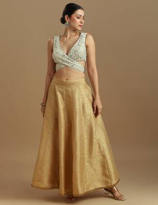 Embellished fancy designer georgette blouse 5