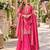 Pink silk blend readymade suit with embroidery & sequence work