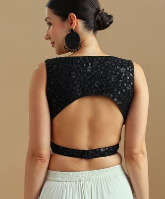 Embellished fancy designer georgette blouse 2