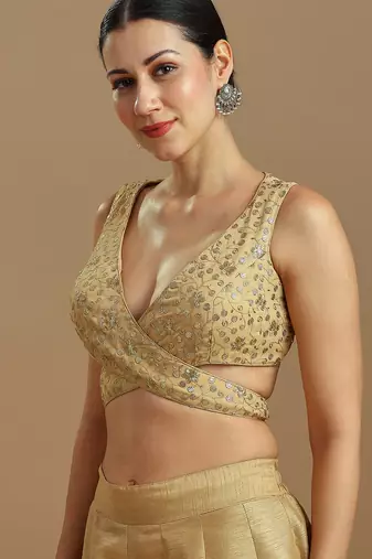 Embellished fancy designer georgette blouse