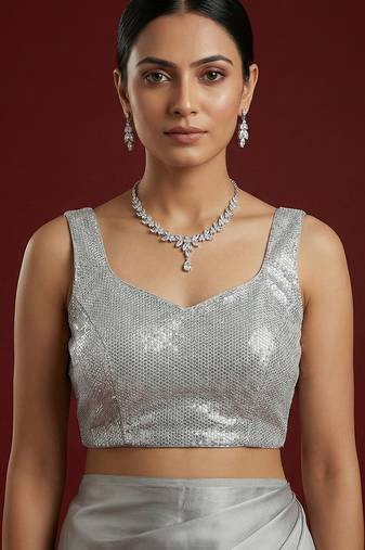 Embellished fancy designer georgette blouse