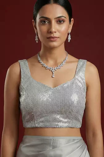 Embellished fancy designer georgette blouse