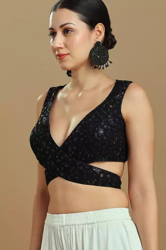 Embellished fancy designer georgette blouse