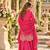 Pink silk blend readymade suit with embroidery & sequence work