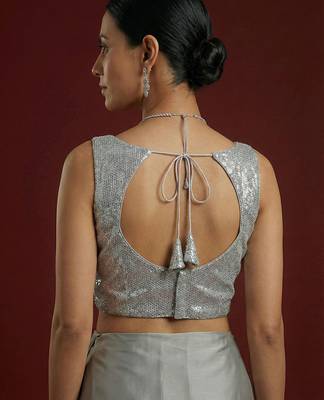 Embellished fancy designer georgette blouse 2