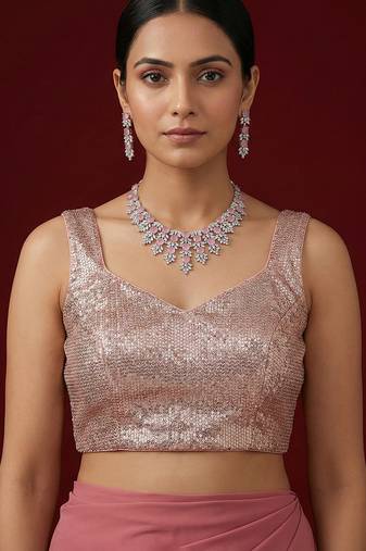 Embellished fancy designer georgette blouse