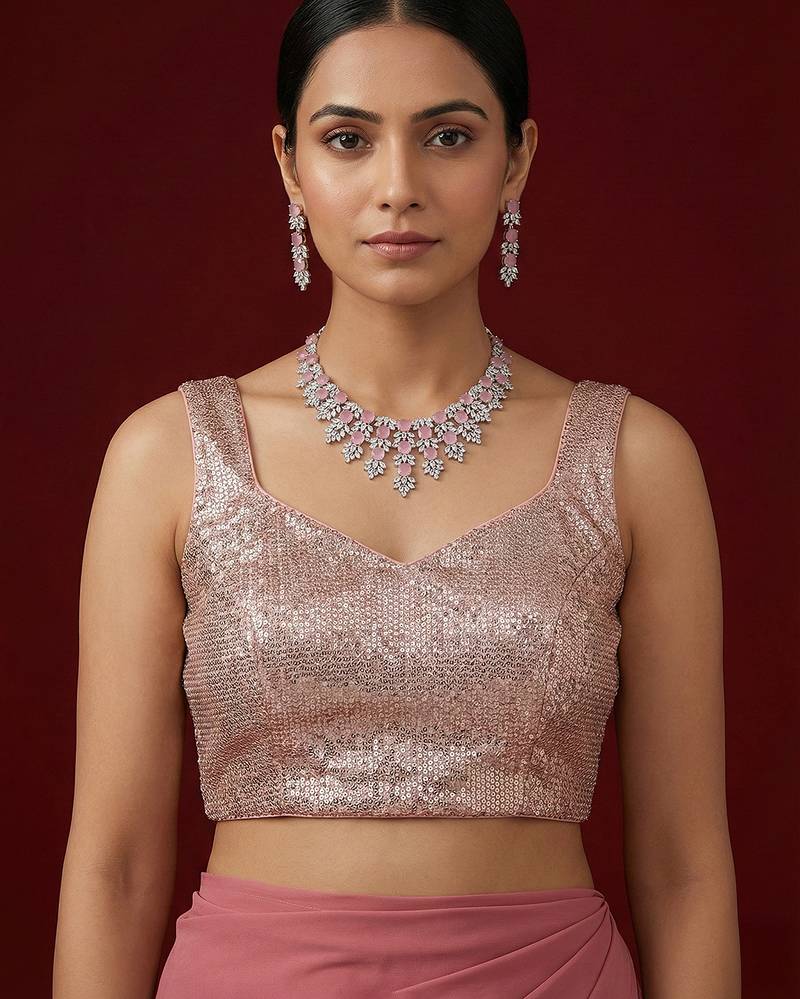 Embellished fancy designer georgette blouse