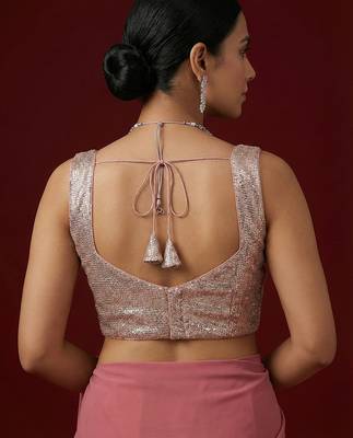 Embellished fancy designer georgette blouse 2