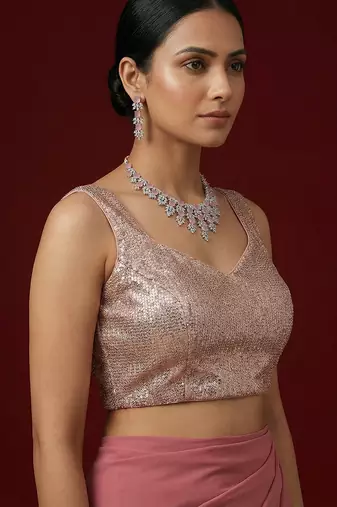 Embellished fancy designer georgette blouse