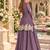 Purple silk blend readymade suit with embroidery & sequence work