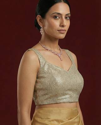 Embellished fancy designer georgette blouse 3
