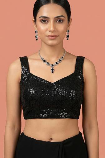 Embellished fancy designer georgette blouse