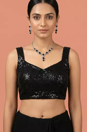 Embellished fancy designer georgette blouse