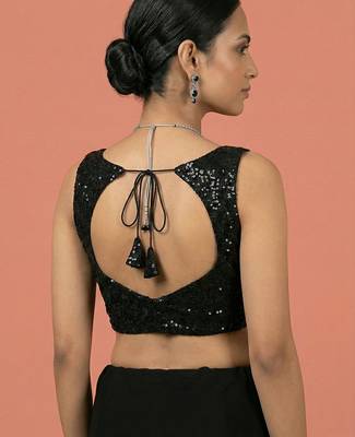 Embellished fancy designer georgette blouse 2