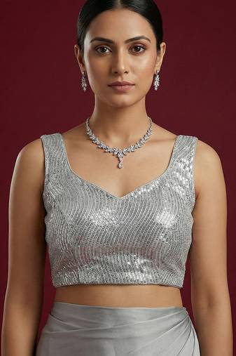Embellished fancy designer georgette blouse