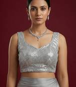 Embellished fancy designer georgette blouse