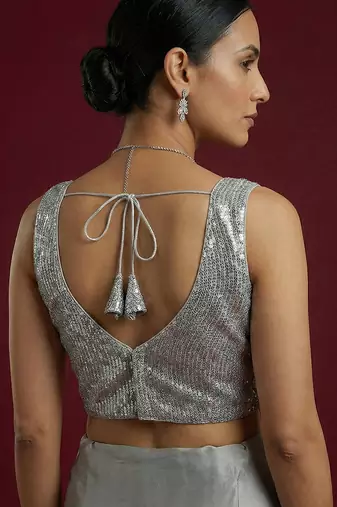 Embellished fancy designer georgette blouse