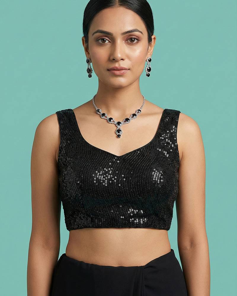 Embellished fancy designer georgette blouse