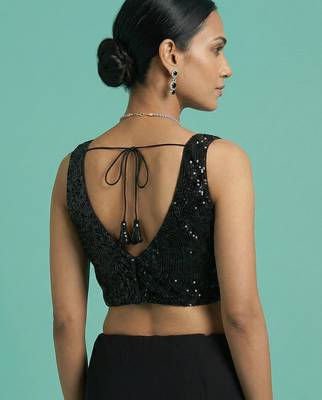 Embellished fancy designer georgette blouse 2