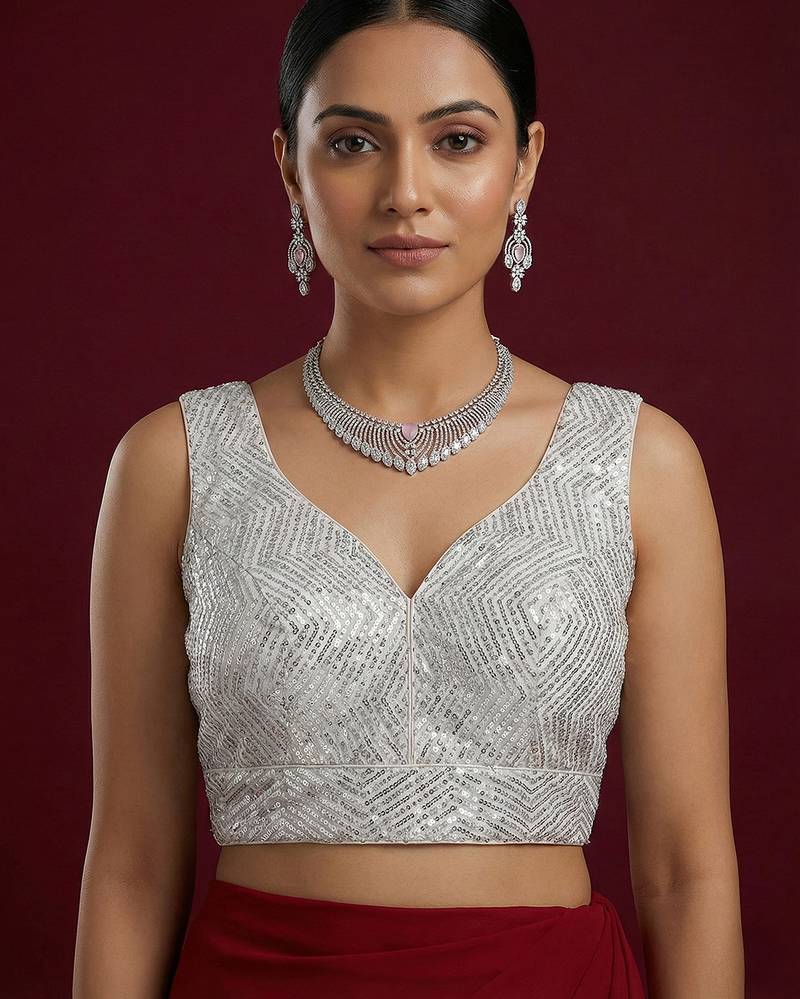 Embellished fancy designer georgette blouse