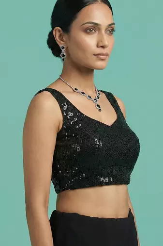 Embellished fancy designer georgette blouse