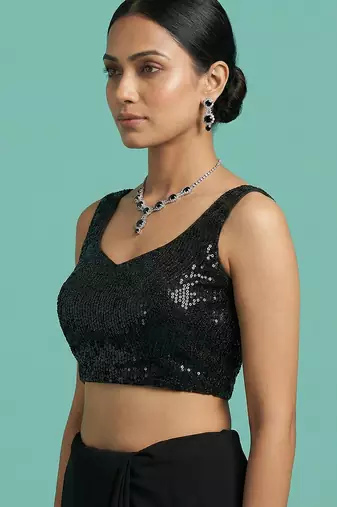 Embellished fancy designer georgette blouse