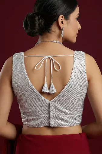 Embellished fancy designer georgette blouse