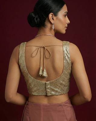 Embellished fancy designer georgette blouse 2