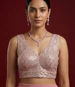 Embellished fancy designer georgette blouse