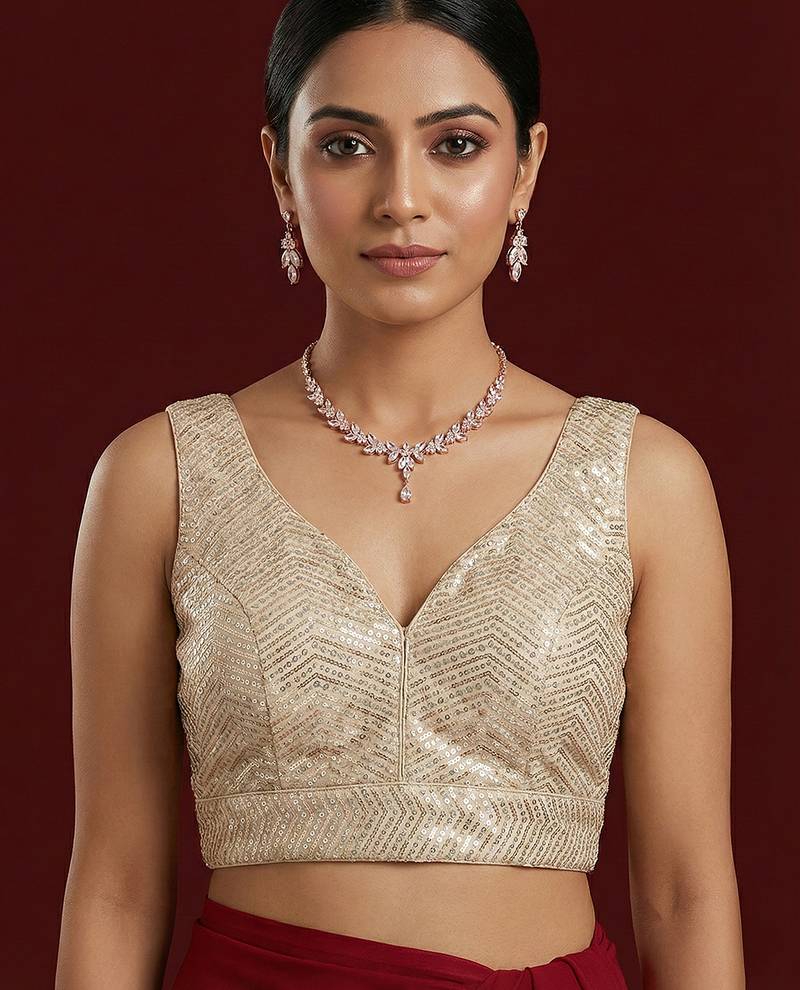 Embellished fancy designer georgette blouse