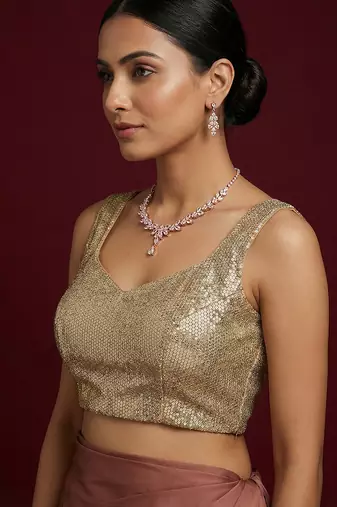 Embellished fancy designer georgette blouse