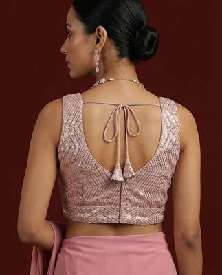Embellished fancy designer georgette blouse 2