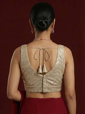 Embellished fancy designer georgette blouse 2