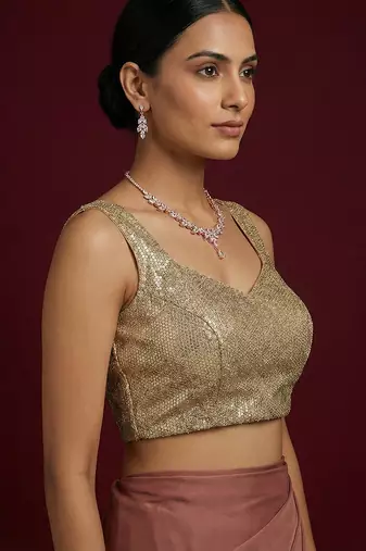 Embellished fancy designer georgette blouse