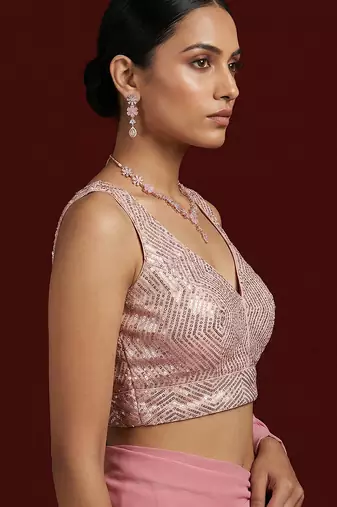 Embellished fancy designer georgette blouse