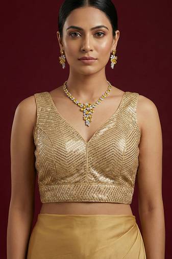Embellished fancy designer georgette blouse