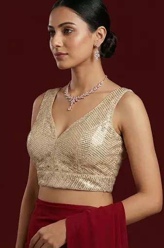 Embellished fancy designer georgette blouse